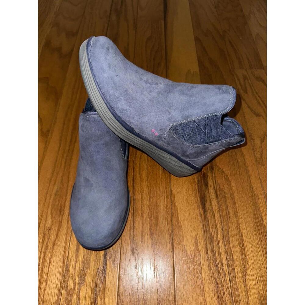 NEW  Ryka Water Repellent Stretch Ankle Boots Noelle Fold Blue Women's sz 8.5M